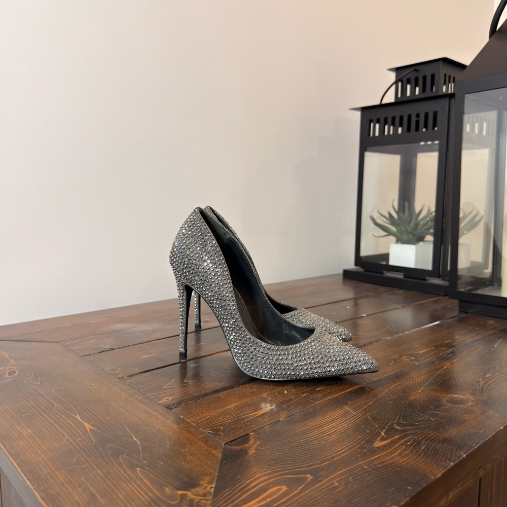 Sparkling Silver Women's Heels DAISIES STEVE MADDEN